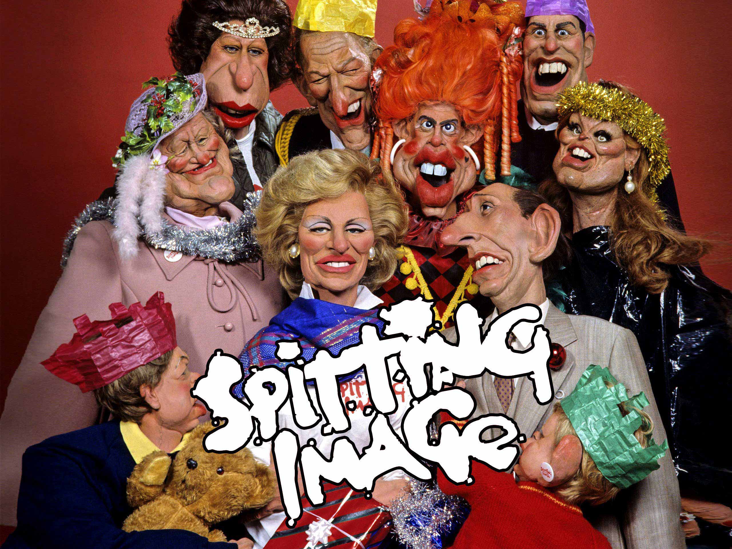 Spitting Image is a satirical TV puppet show, created by Peter Fluck, Roger...